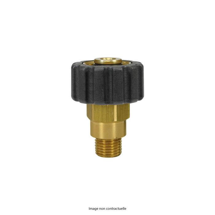 Adapteur karcher femelle métrique tournante - mâle fixe BSP Adapteur karcher femelle métrique tournante - mâle fixe BSP