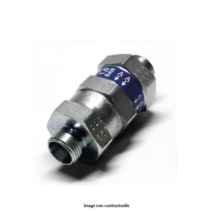 Clapet Anti-retour Mâle-Mâle (vendu sans écrou) - 250 bars - 15L Clapet Anti-retour Mâle-Mâle (vendu sans écrou) - 250 bars - 15L