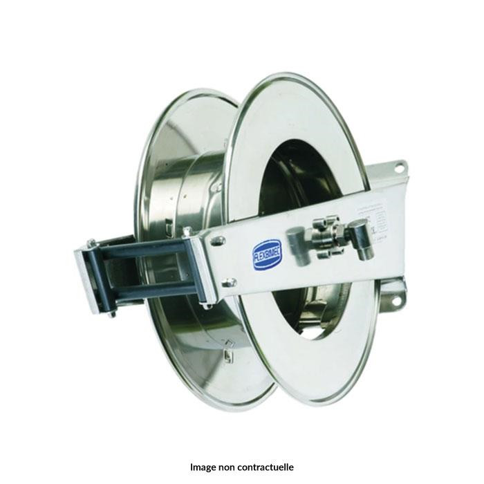 Enrouleur automatique en inox pour tuyau de 20 mètres 1/2" Enrouleur automatique en inox pour tuyau de 20 mètres 1/2"