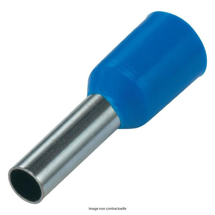 Extrémité de fil bleu 2.5 mm - 100 PCS