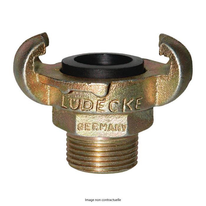 Raccord à griffe - profil "tête de chat" - filet mâle Raccord à griffe - profil "tête de chat" - filet mâle