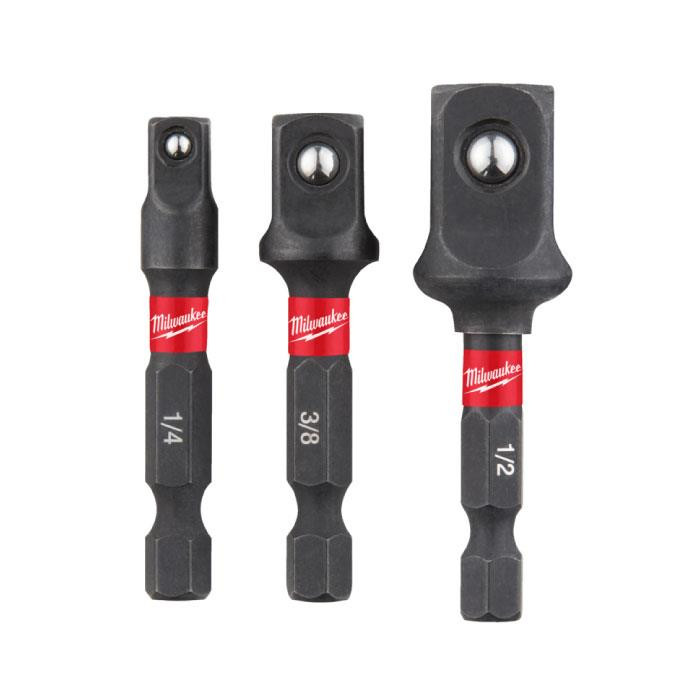 Set de 3 adaptateurs "SHOCKWAVE" 1/4" - 3/8" - 1/2" Set de 3 adaptateurs "SHOCKWAVE" 1/4" - 3/8" - 1/2"