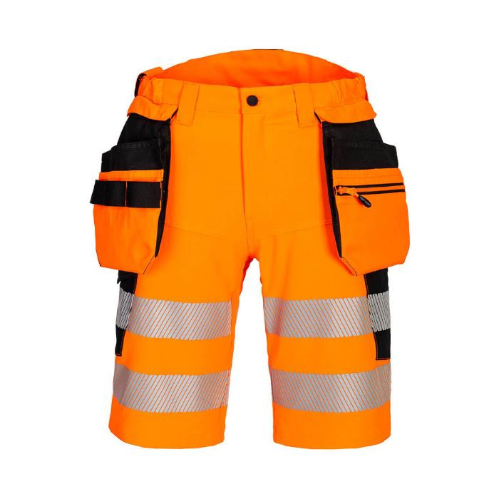 Short haute-visibilité avec poches externes amovibles DX446 Short haute-visibilité avec poches externes amovibles DX446